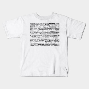 Welcome Font Pattern Kids T-Shirt